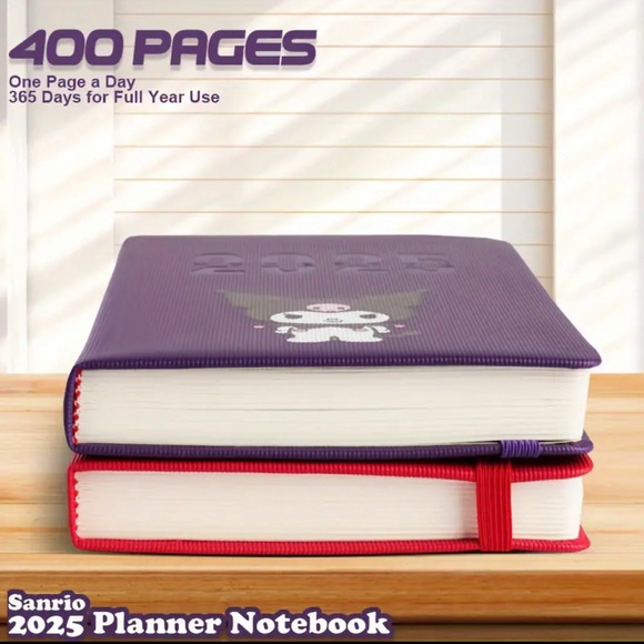 2025 Sanrio A5 Daily Planner - 400 Pages Cinnamoroll - Picture 2 of 12